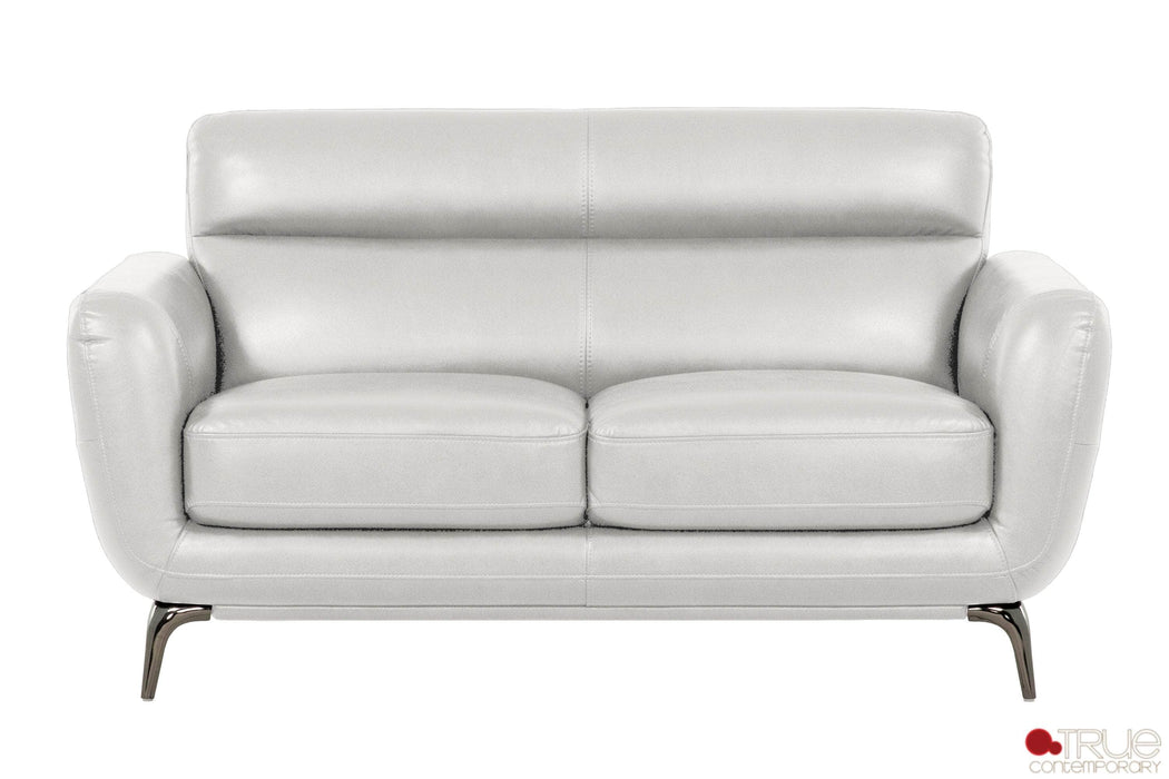 True Contemporary Sofa Set William 2 Piece Tufted Faux Leather Sofa and Loveseat Set - Available in 2 Colours