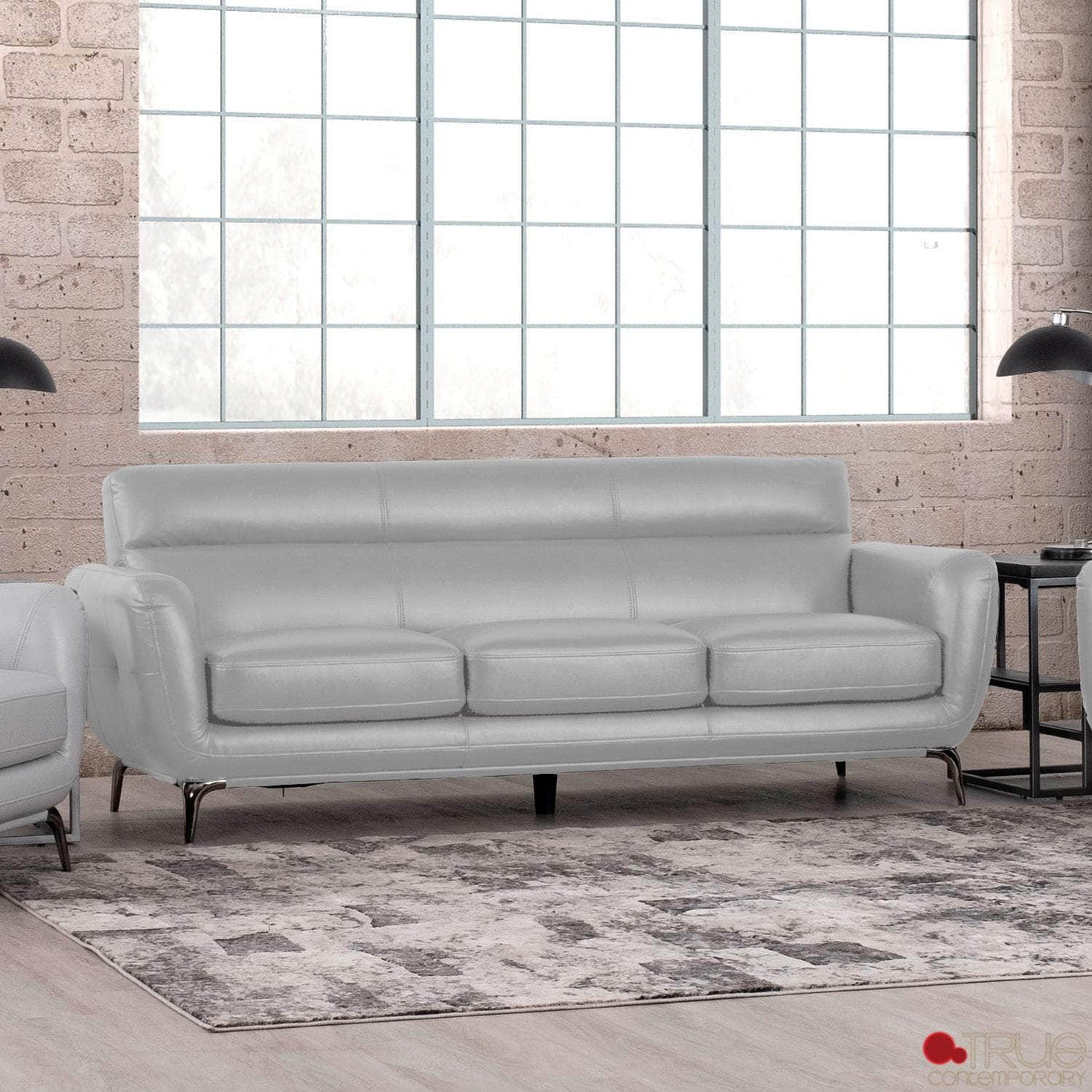 True Contemporary William Tufted Faux Leather Sofa — Wholesale Furniture Brokers Canada