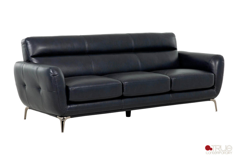 True Contemporary Sofa William Tufted Faux Leather Sofa - Available in 2 Colours