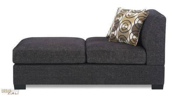 Urban Cali Chaise Hayward Linen Chaise in Ash Black