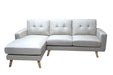 Urban Cali Sectional Cream / Left Facing Chaise San Marino 87.75" Wide Tufted Linen Sectional Sofa - Available in 2 Colours