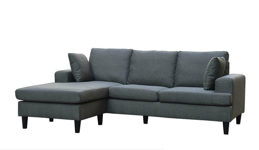 Urban Cali Sectional Green-Grey Sophia 84" Wide Sectional Sofa with Reversible Chaise - Available in 2 Colours