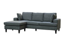 Urban Cali Sectional Green-Grey Sophia 84" Wide Sectional Sofa with Reversible Chaise - Available in 2 Colours
