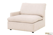 Urban Cali Sectional Long Beach Modular Corner Sectional Sofa with Ottoman in Axel Beige