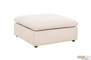 Urban Cali Sectional Long Beach Modular Corner Sectional Sofa with Ottoman in Axel Beige