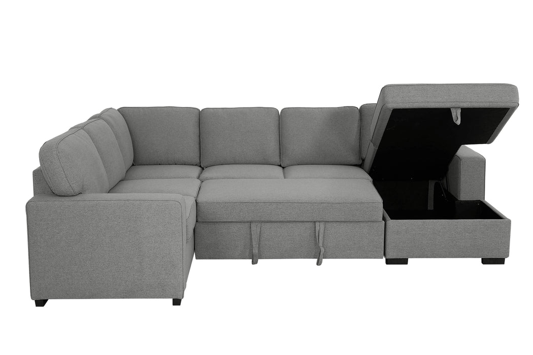 Urban Cali Sectional Right Facing Chaise Santa Cruz Large Sleeper Sectional Sofa Bed with Storage Chaise