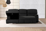 Urban Cali Sleeper Sectional Anaheim II Condo Sleeper Sectional Sofa Bed with Cup Holders and Storage Chaise