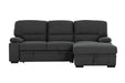 Urban Cali Sleeper Sectional Anaheim Right Facing Chaise Anaheim II Condo Sleeper Sectional Sofa Bed with Cup Holders and Storage Chaise