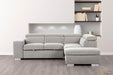 Urban Cali Sleeper Sectional Lacey Stone / Right Facing Chaise Pasadena Large Sleeper Sectional Sofa Bed with Storage Ottoman and 2 Stools - Available in 3 Colours