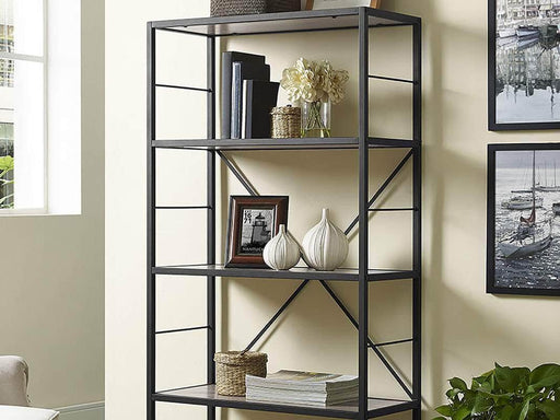 Walker Edison Bookcase Driftwood 63" Rustic Industrial Bookcase - Available in 5 Colours