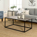 Walker Edison Coffee Table Dark Concrete Lowell Mixed Material Coffee Table - Available in 3 Colours