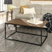 Walker Edison Coffee Table Dark Walnut Lowell Mixed Material Coffee Table - Available in 3 Colours
