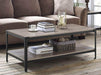 Walker Edison Coffee Table Driftwood Angle Iron Rustic Rectangular Coffee Table - Available in 5 Colours