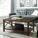Walker Edison Coffee Table Metal X Rectangular Coffee Table - Available in 4 Colours