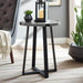 Walker Edison Side Table Slate Grey Rustic Metal Wrap 18 inch Round Side Table - Available in 6 Colours