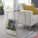 Walker Edison Side Table White Faux Marble/Gold 16" April Side Table - Available in 2 Colours