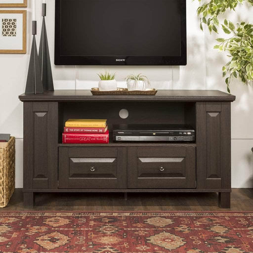 Walker Edison TV Stand 44" Columbus Traditional Wood TV Stand - Available in 2 Colours