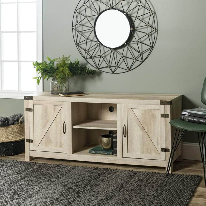 Walker Edison TV Stand Farmhouse Barn Door 58" TV Console - Available in 5 Colours