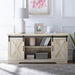 Walker Edison TV Stand Solid White Oak 58" Sliding Barn Door Modern Farmhouse Wood TV Stand - Available in 4 Colours