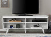Walker Edison TV Stand White 58" Simple Mid Century Modern Wood TV Stand - Available in 3 Colours