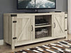 Walker Edison TV Stand White Oak Farmhouse Barn Door 58" TV Console - Available in 5 Colours